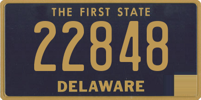 DE license plate 22848