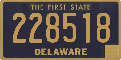 DE license plate 228518