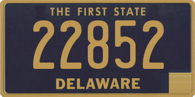 DE license plate 22852