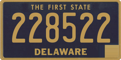 DE license plate 228522