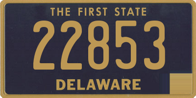 DE license plate 22853