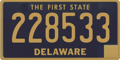 DE license plate 228533