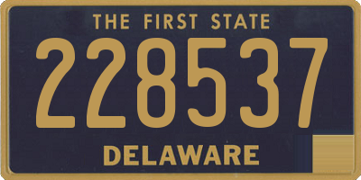 DE license plate 228537