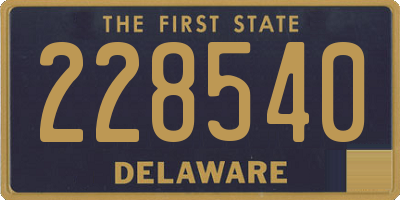 DE license plate 228540