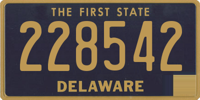 DE license plate 228542