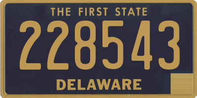 DE license plate 228543