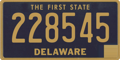 DE license plate 228545