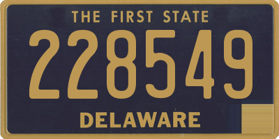 DE license plate 228549