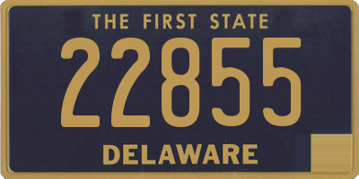 DE license plate 22855