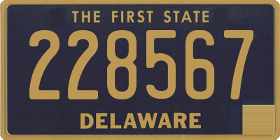 DE license plate 228567