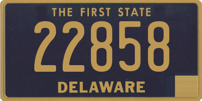 DE license plate 22858