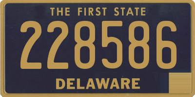 DE license plate 228586