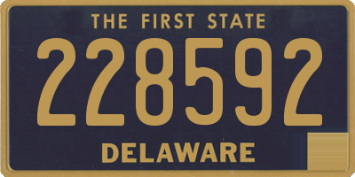 DE license plate 228592