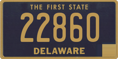 DE license plate 22860