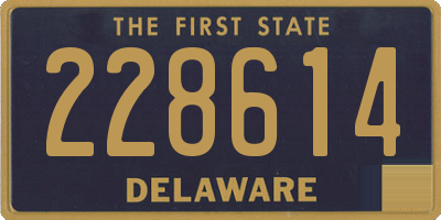 DE license plate 228614