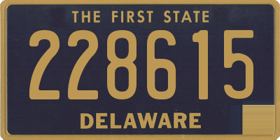 DE license plate 228615