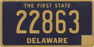 DE license plate 22863