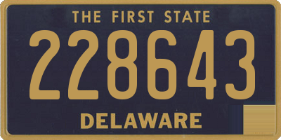 DE license plate 228643