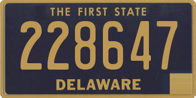 DE license plate 228647