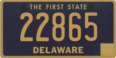 DE license plate 22865