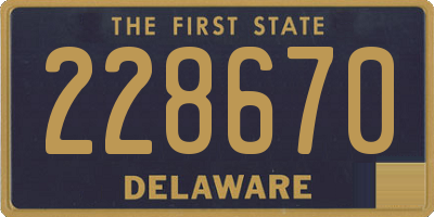 DE license plate 228670