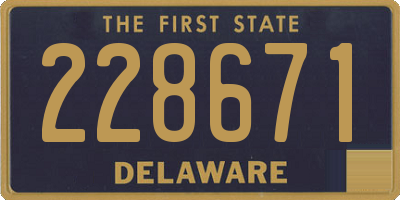 DE license plate 228671