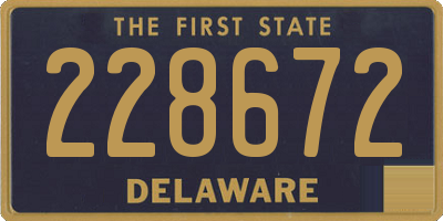 DE license plate 228672