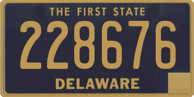 DE license plate 228676