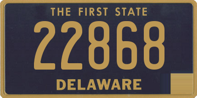 DE license plate 22868