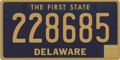 DE license plate 228685