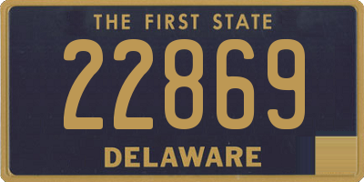 DE license plate 22869