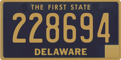 DE license plate 228694