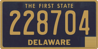 DE license plate 228704