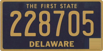 DE license plate 228705