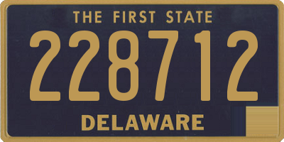 DE license plate 228712