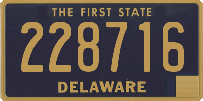 DE license plate 228716