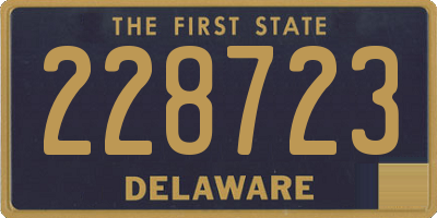 DE license plate 228723