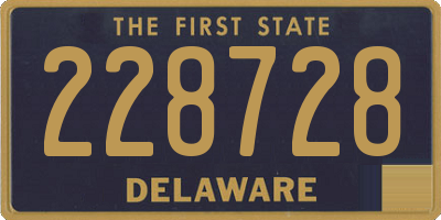 DE license plate 228728