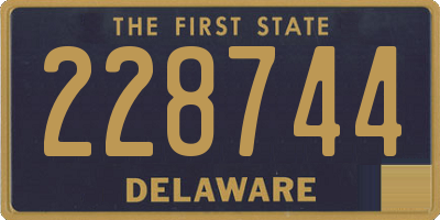 DE license plate 228744