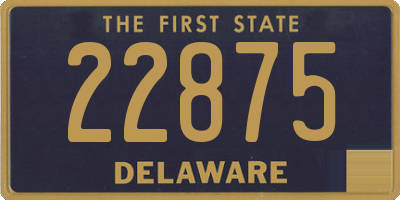 DE license plate 22875