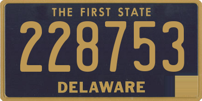 DE license plate 228753