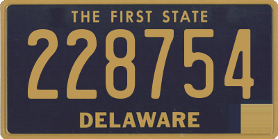 DE license plate 228754