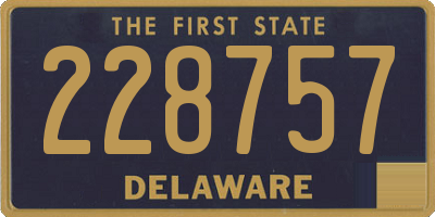DE license plate 228757