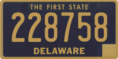 DE license plate 228758