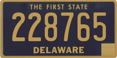 DE license plate 228765