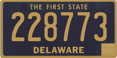 DE license plate 228773