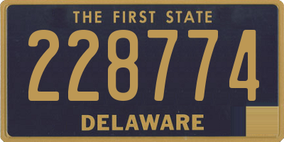 DE license plate 228774