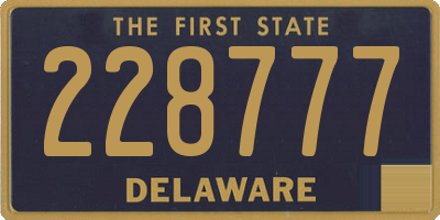 DE license plate 228777