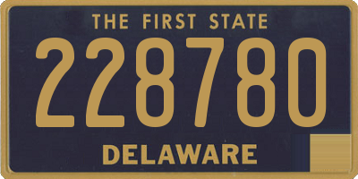 DE license plate 228780