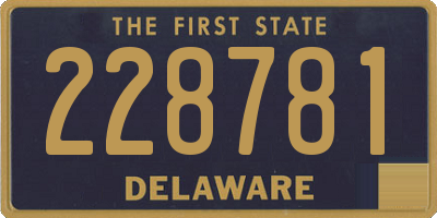 DE license plate 228781